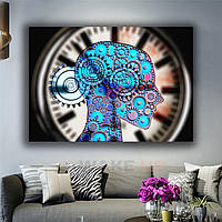 Картина в коридор, настенный декор на кухню, картины для декора интерьера Brain watch 50х35 см