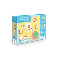 Детская развивающая магнитная игра "Украинская Азбука" DoDo Toys ребенку от 5 лет, 139 элементов, 32 карты