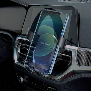 Автотримач для телефону в авто HOCO Dignity air outlet gravity CA71 black