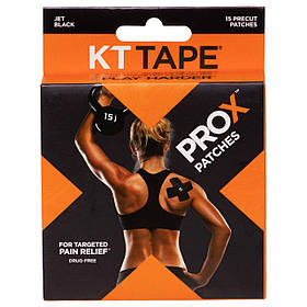 Кинезио тейп (Kinesio tape) KTTP PRO X STRIP 15шт чорний