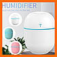 Ультразвуковой увлажнитель воздуха со светодиодной ночной лампой 180 мл (Синий) (белый) (Розовый), фото 2