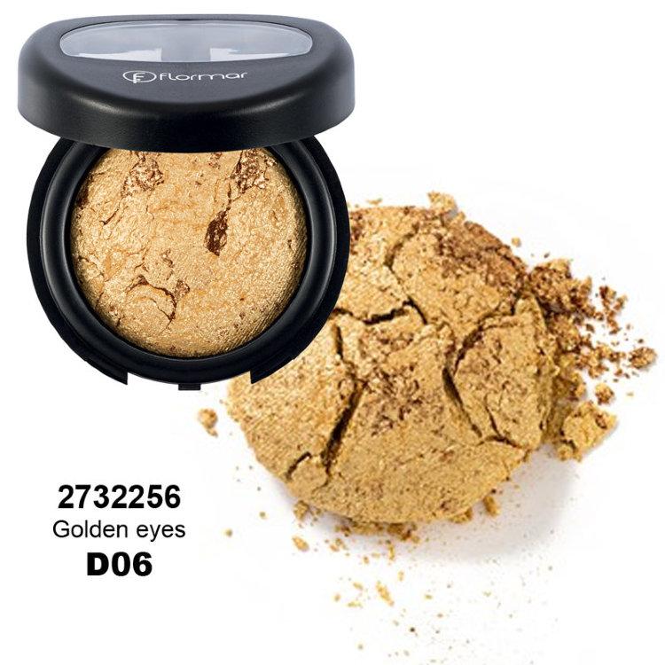 Запеченные одноцветные тени FLORMAR DIAMONDS BAKED EYESHADOW, 5 г (6 оттенков), фото 1