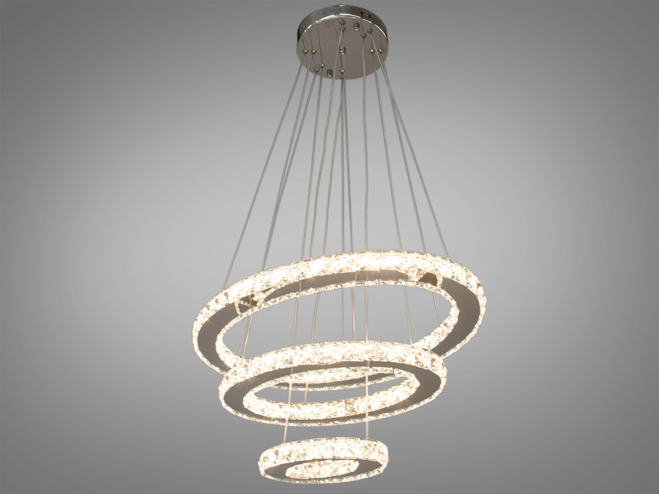 Кришталева світлодіодна овальна люстра 7242/S, фото 1