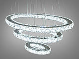 Кришталева світлодіодна овальна люстра 7242/S, фото 4
