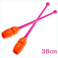 Булави для художньої гімнастики Pastorelli Junior 36 cm/Rosa-Orange