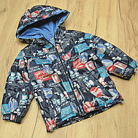 98 2-3 года весенняя осенняя демисезонная куртка для мальчика на флисе на осень весну 2067