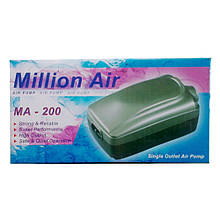 Одноканальний компресор для акваріума ViaAqua MA-200, Atman CR-20R