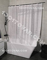 Тканевая шторка для ванной комнаты из полиэстера "Marble" Tropik, размер 240х200 см., Турция