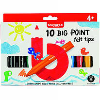 Фломастери Big Point 10 кольорів Bruynzeel, 60122010
