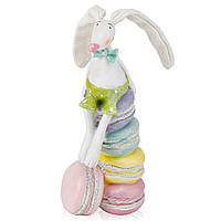 Статуэтка декоративная Кролик с пирожными 22 см 16013-038 полистоун