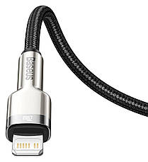 Кабель для зарядки телефона/ смартфона Baseus Type-C - Lightning 2 А 2 м Чорний/ Сірий (CATLJK-B01), фото 6