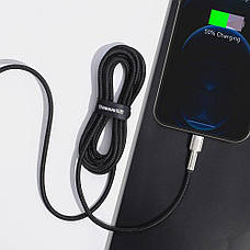 Кабель для зарядки телефона/ смартфона Baseus USB - Lightning 2.4 А 2 м Чорний/ Сірий (CALJK-B01), фото 4