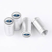 Ковпачки на ніпель із логотипом Лада, Жиреї, ВАЗ Alitek Sports Silver, 4 шт.