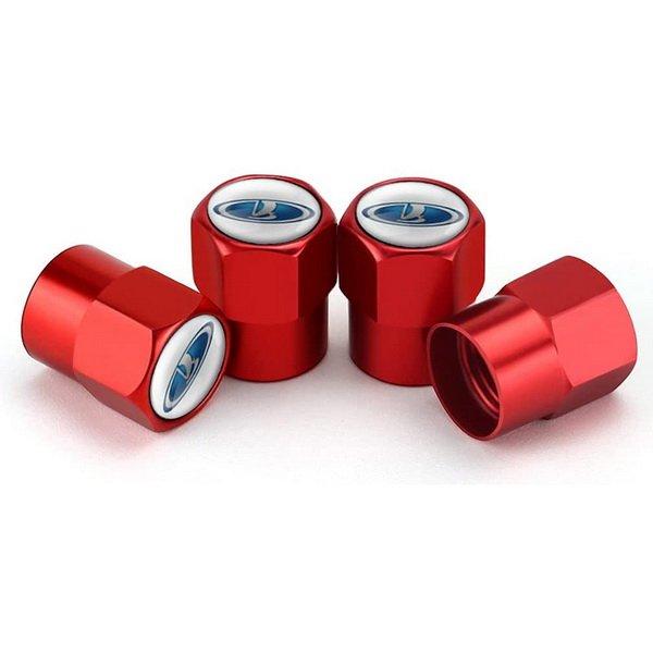 Ковпачки на ніпель для ВАЗ, Лада, Жирулі Alitek Short Red, 4 шт.