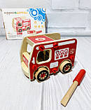 Дерев'яний конструктор "Пожежна машина" арт. Д 430, фото 2