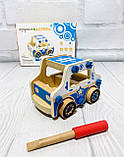 Дерев'яний конструктор "Поліцейська машина" арт. Д 429, фото 2