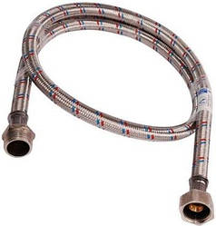 Шланги для підведення води з гуми з нержавіючої опліткою 1/2 100 см р. ш.
