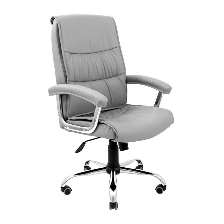 Крісло офісне Торонто хром підлокітники принстон механізм Tilt шкірозамінник Флай 2232 (Richman ТМ)
