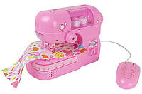 Детская игрушечная швейная машина Limo Toy с педалькой, звуковыми и световыми эффектами, 20х9х14 см, розовая