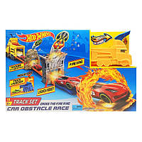 Детский игрушечный Автотрек "Hot Wheel" Bambi с машинкой, для мальчика от 4 лет, 7х57х36см., разноцветный