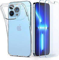 Чехол (+2 защ.стёкла) Spigen Crystal Pack для iPhone 13 Pro Max Crystal Clear (ACS03636)