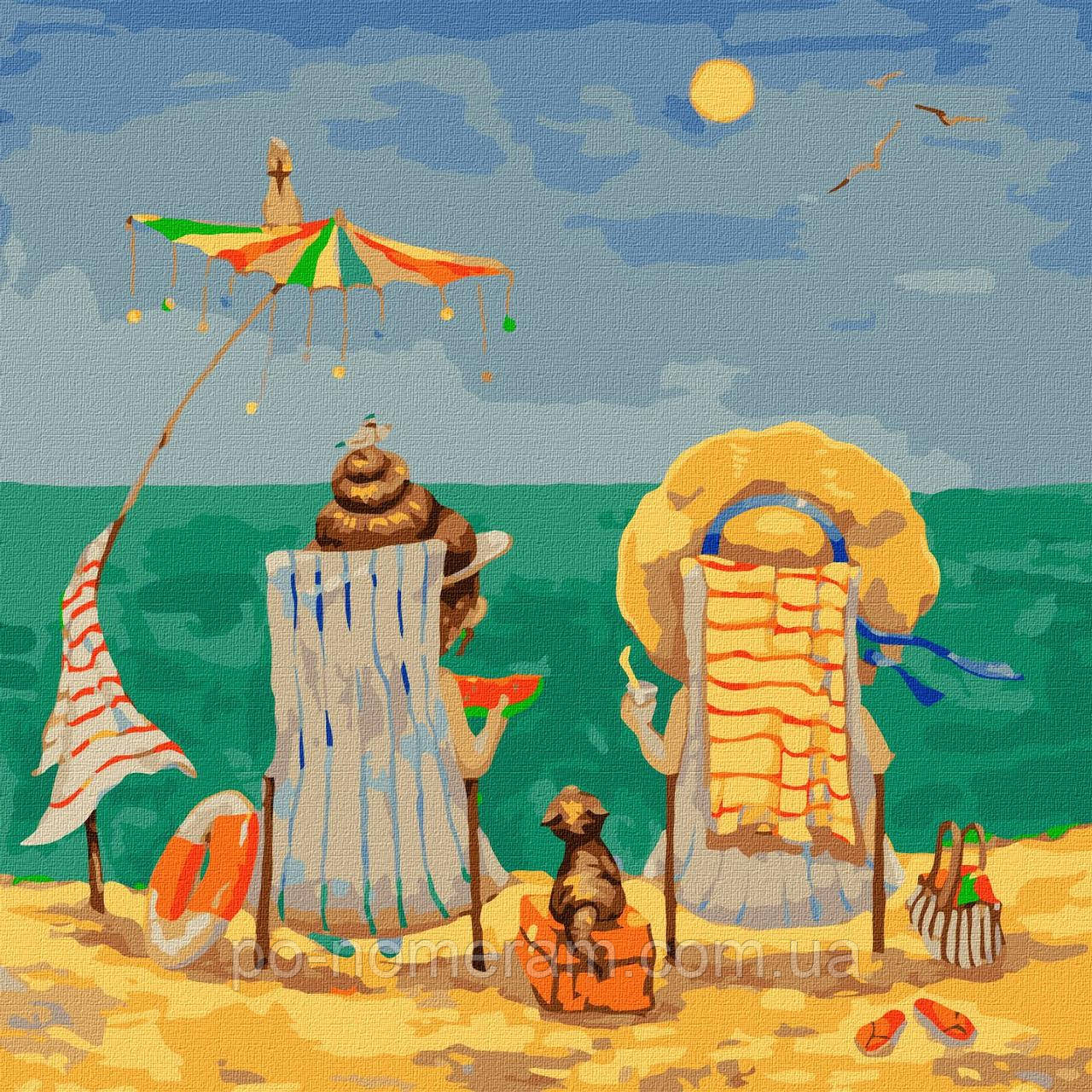 Акційна Картина за номерами Ідейка У шезлонгах (KHO4811) 40 х 40 см, фото 1