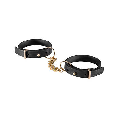 Eco -Leather наручники Bijoux Indiscrets Maze – Thin Handcuffs Black, фото 1