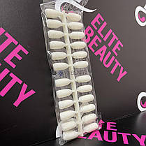 Lilly Beaute Глянцевые белые типсы 120 шт 5 в уп., фото 3