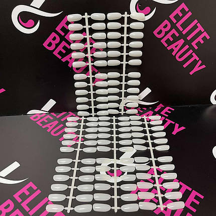 Верхні типси відривні для нарощування нігтів 120 шт., білі, фото 1