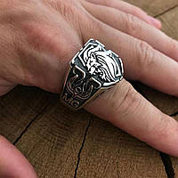 Срібний перстень зі льоном