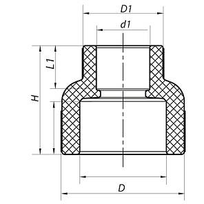 Муфта редукційна СТ 75x40 PPR KOER K0208.PRO (KP2573), фото 2