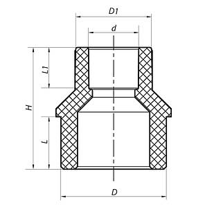 Муфта редукційна НВ 32x20 PPR KOER K0057.PRO (KP0067), фото 2