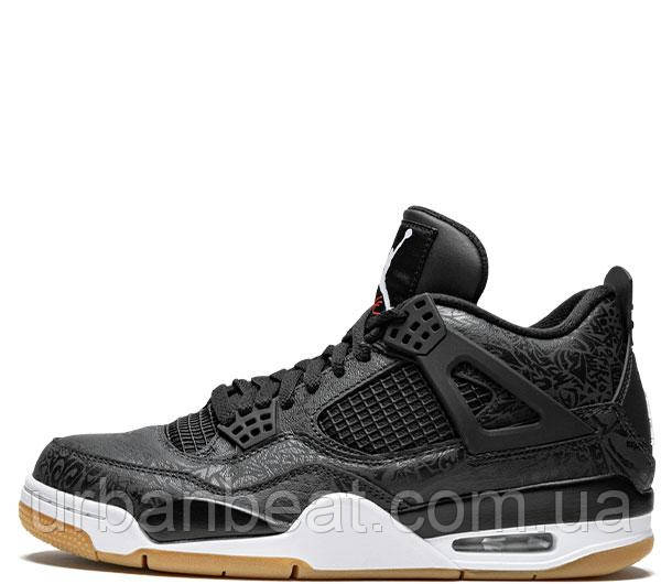 Чоловічі баскетбольні кросівки Air Jordan Retro 4 Black Gum, фото 1
