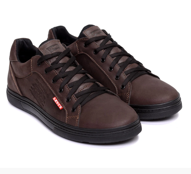 Чоловічі шкіряні кросівки Levis brown