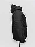 Жіноча демісезонна асиметрична куртка Нора, чорна, фото 7