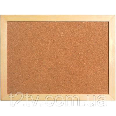 Офісна дошка Axent коркова 45 х 60 см + 6 кнопок-цвяшків (9601-A), фото 1
