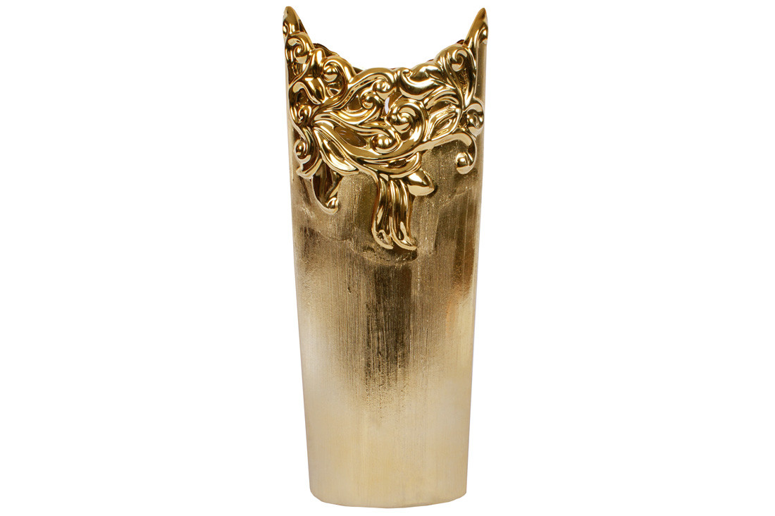 Ваза керамічна золото 35,5 см, фото 1