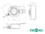 Енкодер кругових переміщень FNC F82-40630V1024-R7 (скрізний вал), фото 2