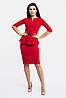 Классическое трикотажное платье Venera, красный, фото 3