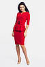 Классическое трикотажное платье Venera, красный, фото 5
