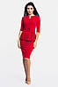 Классическое трикотажное платье Venera, красный, фото 4