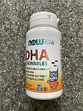 Дитяча омега 3 Now Foods kid's Chewable DHA 60 softgels