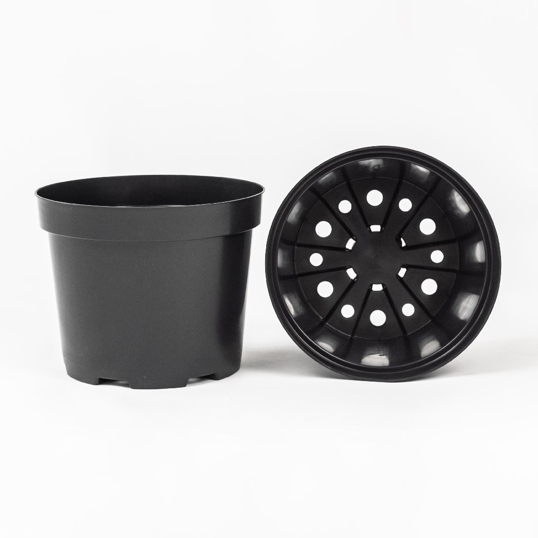 Купить Горшок для цветов и рассады * черный технический горшок для ...