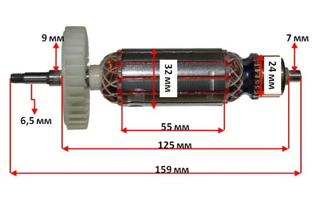 Якір болгарки Sturm AG9012M, фото 1