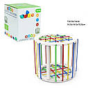 Розвиваючий тактильний куб-сортер 126-23 з набором пластмасових кульок Круглий, фото 3