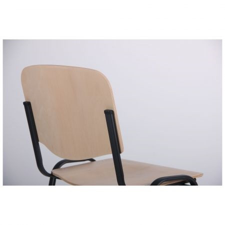 Стул офисный Изо Wood без обивки каркас черный сиденье и спинка фанера-бук (AMF-ТМ) - фото 8 - id-p1578726853