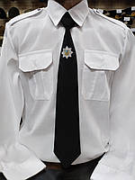 Галстук Полиция старшего офицерского состава, чёрного цвета, с вышивкой.
