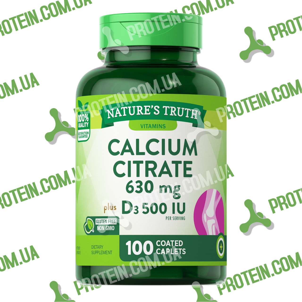 Цитрат Кальцію Вітамін Д3 Nature's Truth Calcium Citrate 630 мг plus D3 500 IU per serving, 100 капс