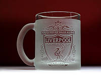 Чашка с гравировкой лого футбольного клуба Ливерпуль, FC Liverpool SandDecor