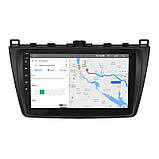 Al Штатна магнітола для Mazda 6 II (GH) Рестайлінг 2009-2013 екран 9" 2/32Gb Wi-Fi GPS Base Android, фото 4